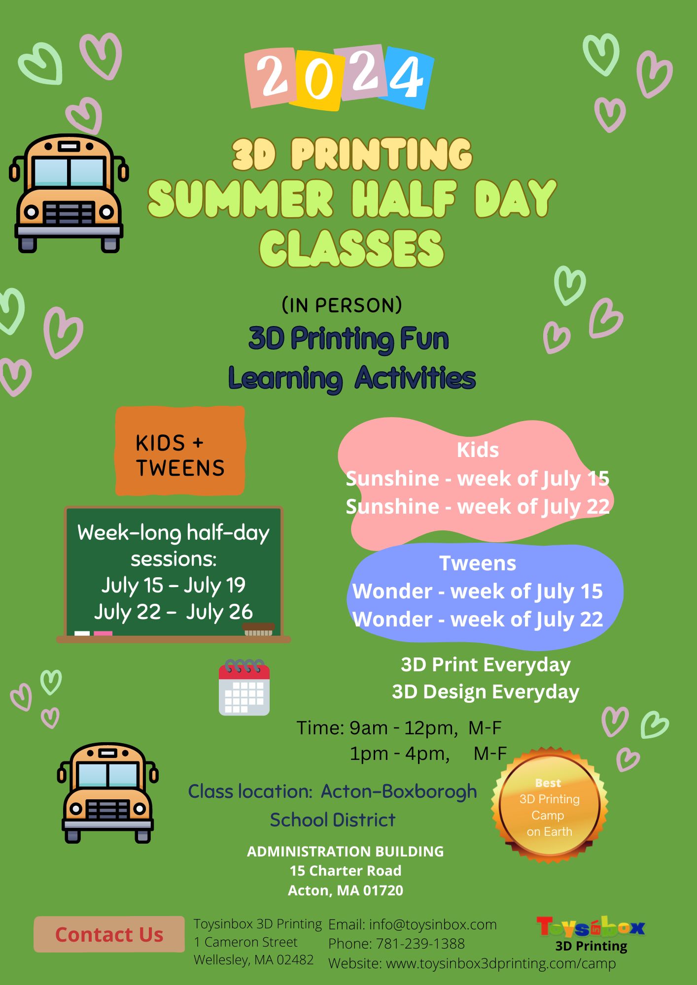 Toysinbox 3D Printing Zoom Virtual Camp Programs 2022, Classes(04)